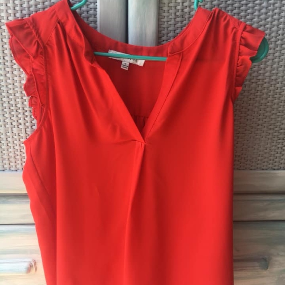 Rose + Olive Red Blouse